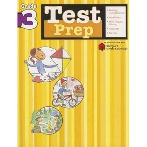 Test Prep: Grade 3 (Flash Kids Harcourt Family Learning) (Paperback)